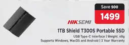 Mitabyte Hiksemi 1TB Shield T300S Portable SSD offer
