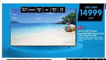 Makro LG - 165cm (65") Smart NanoCell UHD ThinQ AI TV offer