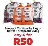 Food Lover's Market Lovers+ - beetroot or carrot thriftpacks offer