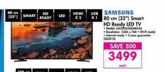 Makro Samsung - 80cm (32") Smart HD Ready LED TV offer