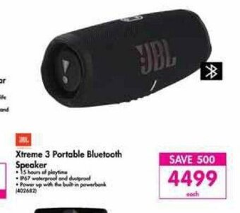 Makro JBL - Xtreme 3 Portable Bluetooth Speaker offer