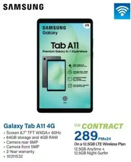Incredible Connection Samsung Galaxy Tab A11 4G offer