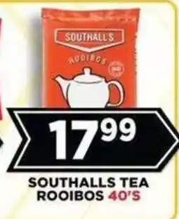 Goal Supermarket SOUTHALLS TEA ROOIBOS 40'S offer