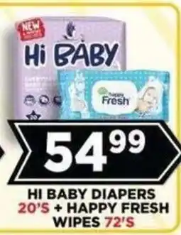 Goal Supermarket Hi Baby Diapers + Happy Fresh Wipes offer