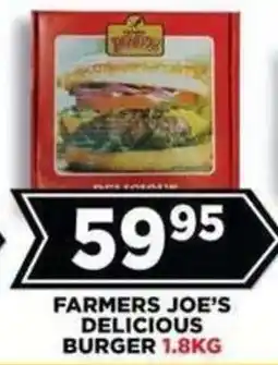 Goal Supermarket Farmers Joe's Delicious Burger offer