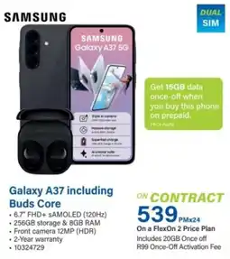 Incredible Connection Samsung Galaxy A37 5G offer