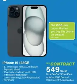 Incredible Connection iPhone 15 128GB offer