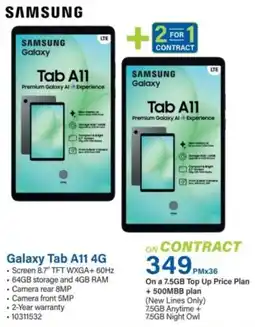 Incredible Connection Samsung Galaxy Tab A11 4G offer
