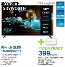 Incredible Connection SKYWORTH 50-inch QLED TV-50Q5600K offer
