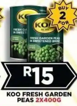 Goal Supermarket KOO FRESH GARDEN PEAS offer