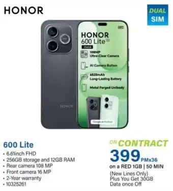 HONOR 600 Lite
