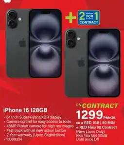 Incredible Connection iPhone 16 128GB offer
