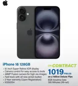Incredible Connection iPhone 16 128GB offer