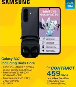 Incredible Connection Samsung Galaxy A37 including Buds Core offer