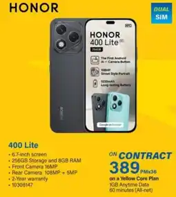 Incredible Connection HONOR 400 Lite offer