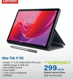 Incredible Connection Lenovo Idea Tab 11 5G offer