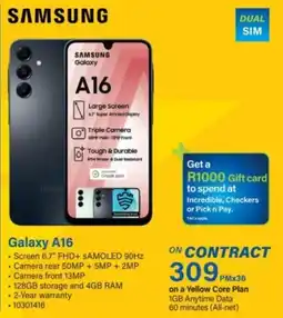 Incredible Connection Samsung Galaxy A16 offer