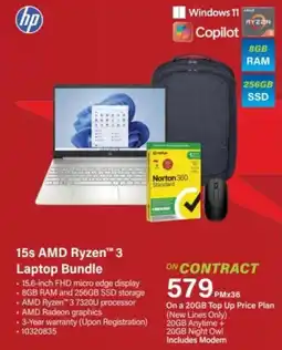 Incredible Connection 15s AMD Ryzen 3 Laptop Bundle offer