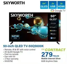 Incredible Connection SKYWORTH 50-inch QLED TV-50Q5600K offer