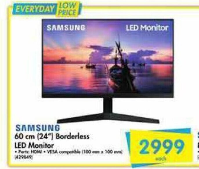 Samsung 60cm (24") Borderless LED Monitor offer at Makro