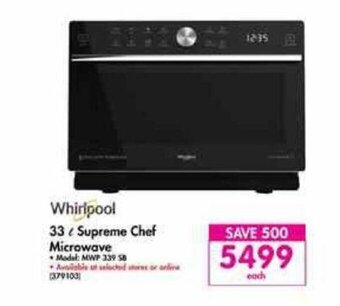 Makro Whirlpool - 33L Supreme Chef Microwave offer