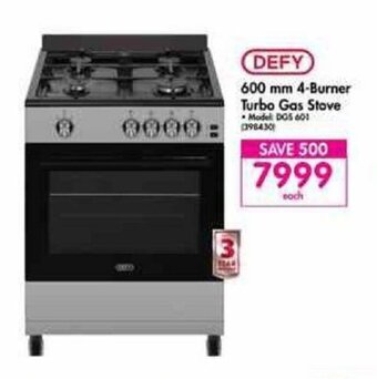 Makro DEFY - 600 mm 4-Burner Turbo Gas Stove offer