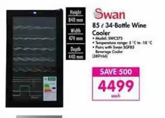 Makro Swan - 85 L 34-Bottle Wine Cooler offer