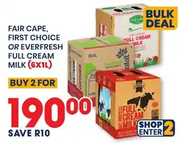 Econo Foods Fair Cape, First Choice or Everfresh Full Cream Milk offer