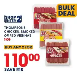 Econo Foods Thompsons Chicken, Smoked or Red Viennas offer