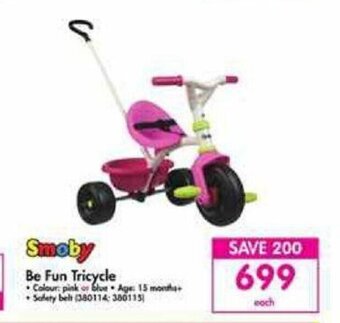 Makro Smoby - Be Fun Tricycle offer