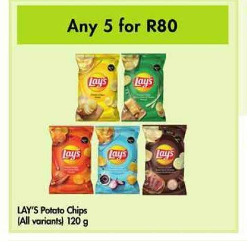 Lay's Potato Chips (All Variants) 120g offer at Makro