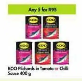 Makro Koo Pilchards in Tomato or Chilli Sauce 400g offer