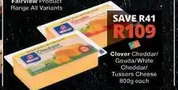 Checkers Clover Cheddar/Gouda/White Cheddar/Tussers Cheese offer