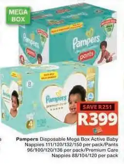 Checkers Pampers Disposable Mega Box offer