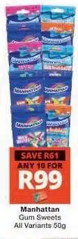 Checkers Manhattan Gum Sweets offer
