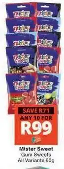 Checkers Mister Sweet Gum Sweets offer