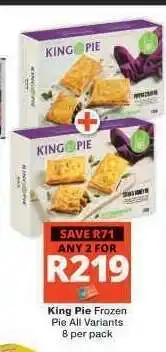 Checkers King Pie Frozen Pie offer