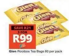 Checkers GLEN ROOIBOS TEA BAGS offer