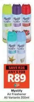 Checkers MYSTIFY AIR FRESHENER offer