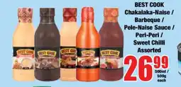 Boxer BEST COOK Chakalaka-Naise / Barbeque / Pele-Naise Sauce / Peri-Peri / Sweet Chilli Assorted offer