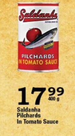 Saldanha Pilchards In Tomato Sauce 400g