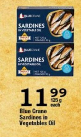 Oxford Freshmarket Blue Crane Sardines in Vegetables Oil 125g offer