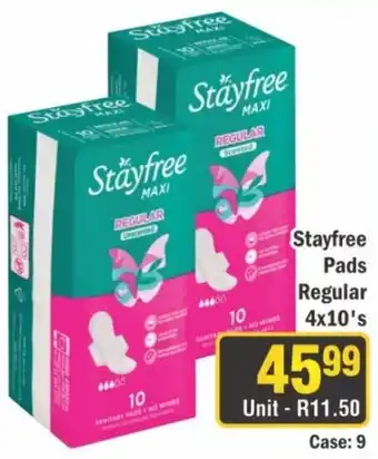 J&E Cash and Carry Stayfree Pads Regular offer