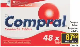 J&E Cash and Carry Compral Headache Tablets offer