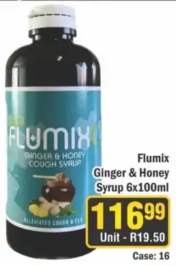 J&E Cash and Carry Flumix Ginger & Honey Cough Syrup offer