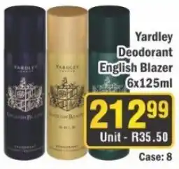 J&E Cash and Carry Yardley Deodorant English Blazer offer