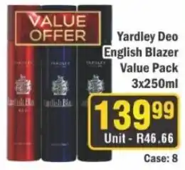 J&E Cash and Carry Yardley Deo English Blazer offer