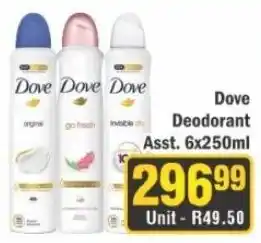 J&E Cash and Carry Dove Deodorant Assorted offer