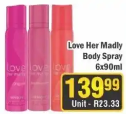 J&E Cash and Carry Love Her Madly Body Spray offer