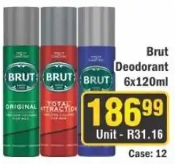 J&E Cash and Carry Brut Deodorant Assorted offer